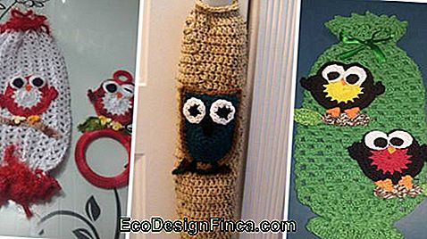 Pull Bag Crochet: 70 de modele + grafică și rețete! - grafică bufnițe