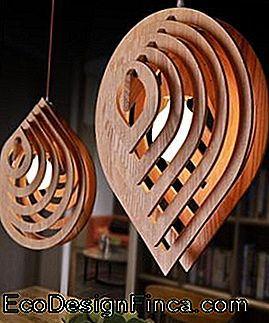hangende houten hanglamp