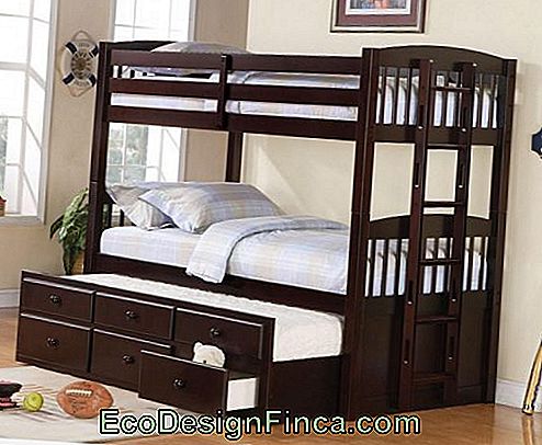 bunk with drawers dark brown