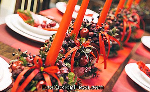 Boże Narodzenie stół urządzony układ owoców