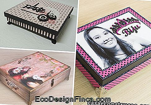 Decoupage med bilder i MDF-boksen