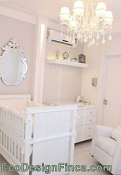 decoración habitación bebé muebles blancos
