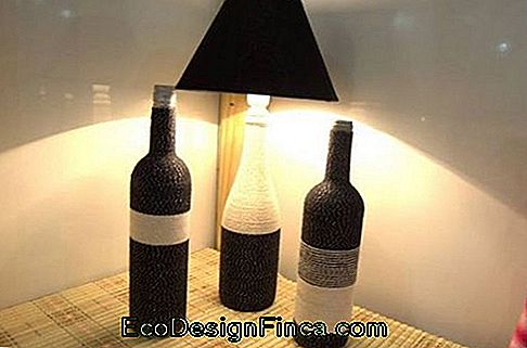 dize ile şarap şişesi lambası