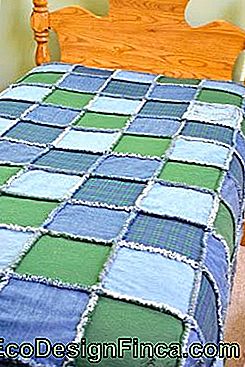 Blue and Green Jeans Patchwork
