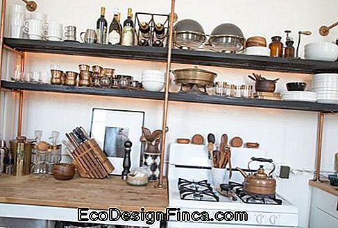 Virtuvės lentynos - 50 nuostabių aplinkos modelių!: aplinkos
