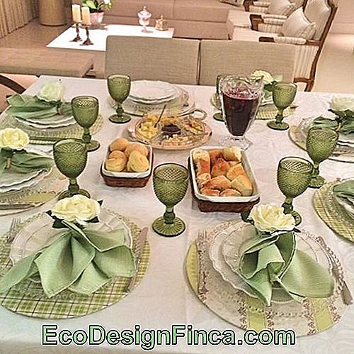 bord sæt middag sousplat grøn