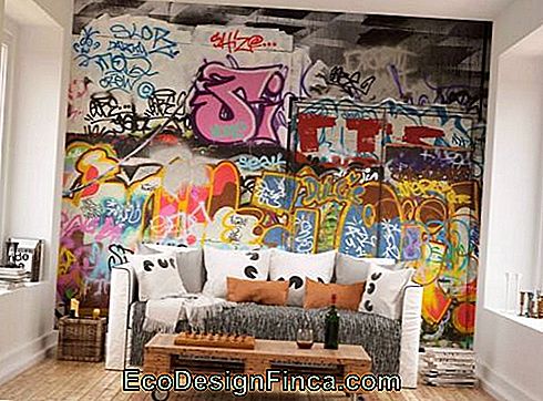 Photo d'une petite pièce avec un canapé et une table basse. Derrière le canapé se trouve un mur coloré de graphite.