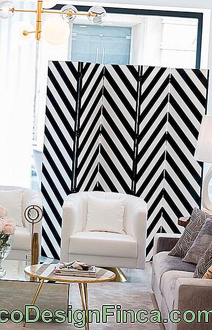 Écran décoratif avec motif en zigzag