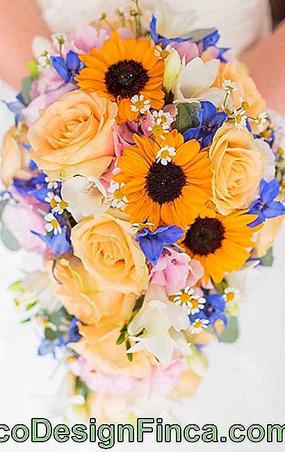 Küçük, narin ve renkli çiçeklerden yapılmış gelin buketi güzel ve zarif ilham