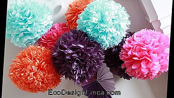Flower Pompoms In Silk Paper